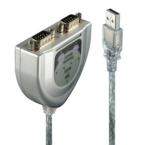 Lindy 42889 kabel równoległy Srebrny 0,6 m USB Typu-A DB-9 - 2926005