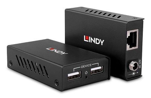 Lindy 43408 przedłużacz AV Nadajnik i odbiornik AV Czarny - 2926034