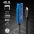 Lindy 43381 kabel USB USB 3.2 Gen 1 (3.1 Gen 1) 8 m USB C USB A Czarny, Niebieski - 2926178
