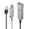 Lindy 43345 kabel USB USB 3.2 Gen 1 (3.1 Gen 1) 30 m USB A 2 x USB A Niebieski, Srebrny - 2926216