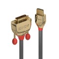 Lindy 36195 adapter kablowy 2 m HDMI Typu A (Standard) DVI-D Złoto, Szary - 2926368