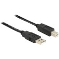 DeLOCK 20m, USB2.0-A - USB2.0-B kabel USB USB A USB B Czarny - 2926483