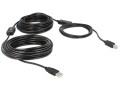 DeLOCK 20m, USB2.0-A - USB2.0-B kabel USB USB A USB B Czarny - 2926480