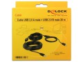 DeLOCK 20m, USB2.0-A - USB2.0-B kabel USB USB A USB B Czarny - 2926481