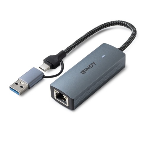 Lindy 43415 huby i koncentratory USB 3.2 Gen 2 (3.1 Gen 2) Type-C 5000 Mbit/s Szary - 2926499