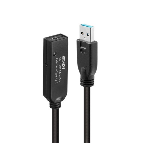 Lindy 43376 kabel USB USB 3.2 Gen 1 (3.1 Gen 1) 10 m USB A USB C Czarny - 2926557