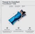 Wkładka do śpiwora Cocoon TravelSheet Silk, rhino/cornflower - 2926694