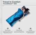 Wkładka do śpiwora Cocoon TravelSheet Silk, rhino/cornflower - 2926693