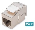 Digitus Kompaktowy moduł keystone CAT 6A, ekranowany, beznarzędziowy montaż. 24 szt. - 2926844