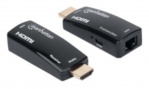 MANHATTAN  kompakter 1080p HDMI over Ethernet Extender Kit