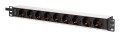 Digitus DN-95440 rozdzielacz zasilania PDU 9 x gniazdo sieciowe 1U Czarny, Srebrny - 2928486
