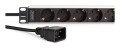 Digitus DN-95440 rozdzielacz zasilania PDU 9 x gniazdo sieciowe 1U Czarny, Srebrny - 2928488