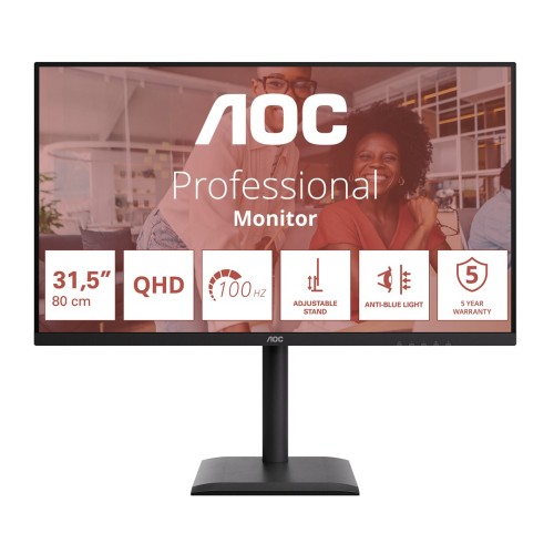 AOC E4 Q32E4U monitor komputerowy 80 cm (31.5") 2560 x 1440 px Quad HD LED Czarny - 2931279