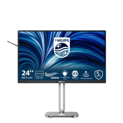 Philips 4000 series 24B2N4200/00 monitor komputerowy 60,5 cm (23.8") 1920 x 1080 px Full HD LCD Szary - 2931375