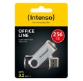 Intenso USB 256GB OFFICE LINE 3.2 Gen1 Silver-Black pamięć USB USB Typu-A 3.2 Gen 1 (3.1 Gen 1) Czarny, Srebrny - 2934367