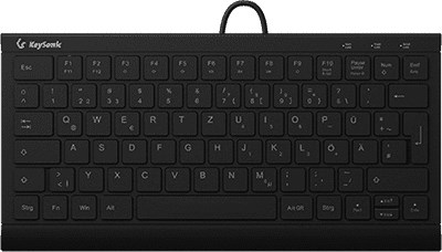 KeySonic KSK-5011ELC (DE) klawiatura Dom USB QWERTZ Niemiecki Czarny - 2934679
