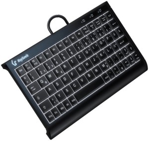 KeySonic KSK-3011ELC (DE) klawiatura Dom USB QWERTZ Niemiecki Czarny