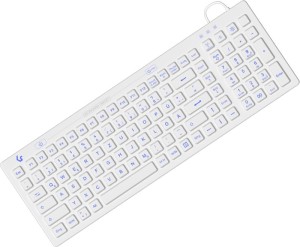 KeySonic KSK-6031INEL-Wh (DE) klawiatura Przemysłowy USB QWERTZ Niemiecki Biały
