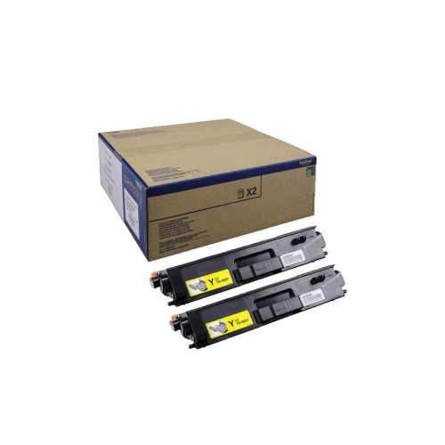 Brother TN-900YTWIN kaseta z tonerem 2 szt. Oryginalny Żółty - 2939049