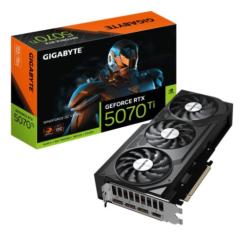 GIGABYTE GeForce RTX 5070 Ti WINDFORCE OC V2 16G NVIDIA 16 GB GDDR7 - 2940765