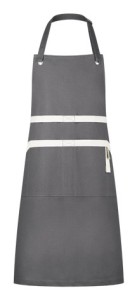 Fartuch szefa kuchni Le Creuset 89x79cm klasyczny perłowy szary