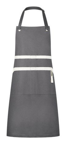 Fartuch szefa kuchni Le Creuset 89x79cm klasyczny perłowy szary - 2919235