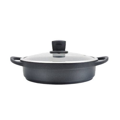 Garnek z pokrywką płaski Maestro  MR-4328-S - 2942408