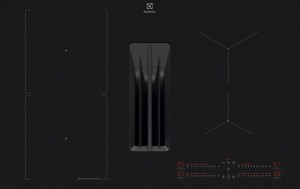 Płyta indukcyjna z wbudowanym wyciągiem okapem  ELECTROLUX ECC83443CZ SaphirMatt czarny mat 80 cm