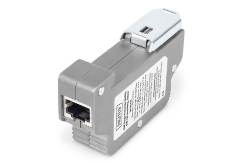 Digitus PoE Surge Protector (RJ45), montaż na szynie DIN, do użytkowania wewnątrz pomieszczeń - 2923522