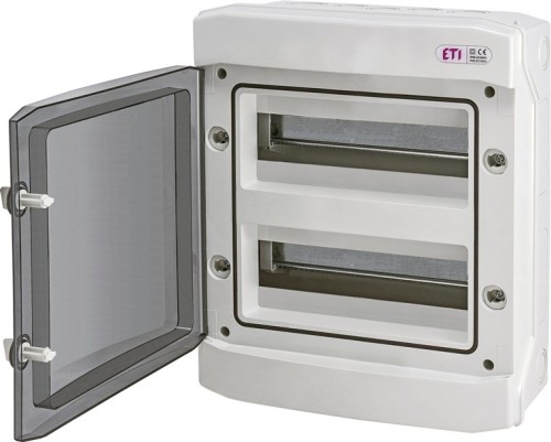 Rozdzielnia plastikowa NT 24M 2X12M IP65 IK07 384x319x144, drzwi dymne, biały, DIDO 1500VDC - 2944839