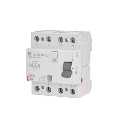 EFI-P4 40A/ 30MA/A WYŁĄCZNIK RÓŻNICOWY 40A 4P 4M 30MA A 10KA - 2944848