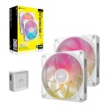 Corsair iCUE LINK RX140 MAX RGB Obudowa komputera Wentylator 14 cm Biały 2 szt. - 2924313