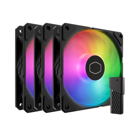 Cooler Master SickleFlow Edge 120 ARGB 3-Pack Fan Kit Obudowa komputera Wentylator 12 cm Czarny 1 szt. - 2945362