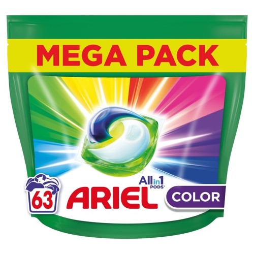 Ariel All-in-1 Pods Colour Želines skalbimo kapsules, 63 kapsules - 2945591