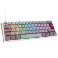 Ducky One 3 Mist Grey Mini Gaming Tastatur, RGB LED - MX-Silent-Red