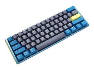 Ducky One 3 Daybreak Mini klawiatura Gaming USB Niemiecki Czarny, Niebieski, Zielony