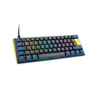 Ducky One 3 Daybreak Mini klawiatura Gaming USB Niemiecki Czarny, Niebieski, Zielony