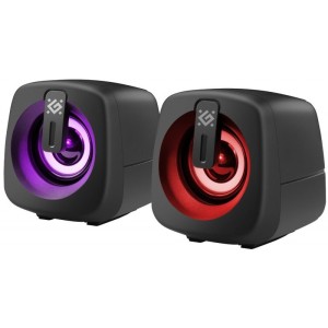 DEFENDER GŁOŚNIKI PC J1 2.0 6W LED USB CZARNE 65961
