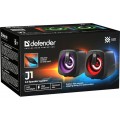 DEFENDER GŁOŚNIKI PC J1 2.0 6W LED USB CZARNE 65961 - 2947589