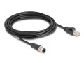 DeLOCK Kabel M12 A-coded 8 pin, męski na RJ45 męski PVC, 5 m - 2947776