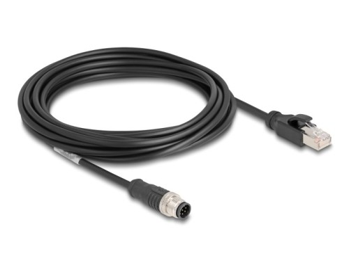 DeLOCK Kabel M12 A-coded 8 pin, męski na RJ45 męski PVC, 5 m - 2947776