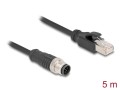 DeLOCK Kabel M12 A-coded 8 pin, męski na RJ45 męski PVC, 5 m - 2947778