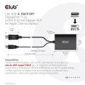 CLUB3D CAC-1010-A adapter kablowy 0,6 m DisplayPort DVI-D + USB Czarny - 2947826