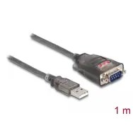 DeLOCK Adapter USB 2.0 Typu-A na 1 x złącze męskie szeregowe RS-232 D-Sub 9 pinów z wkrętami, 3 x LED, 1 m