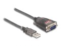 DeLOCK Adapter USB 2.0 Typu-A na 1 x złącze męskie szeregowe RS-232 D-Sub 9 pinów z wkrętami, 3 x LED, 1 m - 2947851