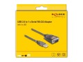 DeLOCK Adapter USB 2.0 Typu-A na 1 x złącze męskie szeregowe RS-232 D-Sub 9 pinów z wkrętami, 3 x LED, 1 m - 2947850