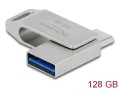 DeLOCK Pendrive USB-C + Typ-A 5 Gbps 128 GB - metalowa obudowa - 2947865