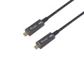 Wyposażony aktywny kabel optyczny USB-C M/M 10m PD 60W 4K/60Hz 10Gbps Wideo+Dane+PD - 2948037