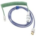 Ducky Premicord kabel USB 1,8 m USB A USB C Niebieski, Zielony - 2948054