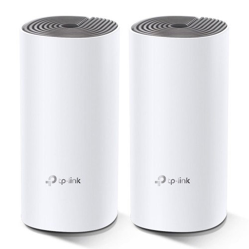TP-Link Deco E4 (2-pack) Dual-band (2.4 GHz/5 GHz) Wi-Fi 5 (802.11ac) Biały, Szary Wewnętrzny - 2948259